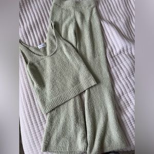 Matching sage green cloud set